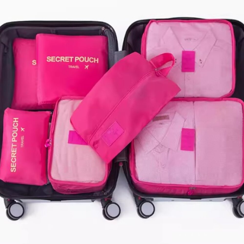 New! Packing Cubes, Travel Luggage Organizers Set with Toiletry Bag (7pcs)